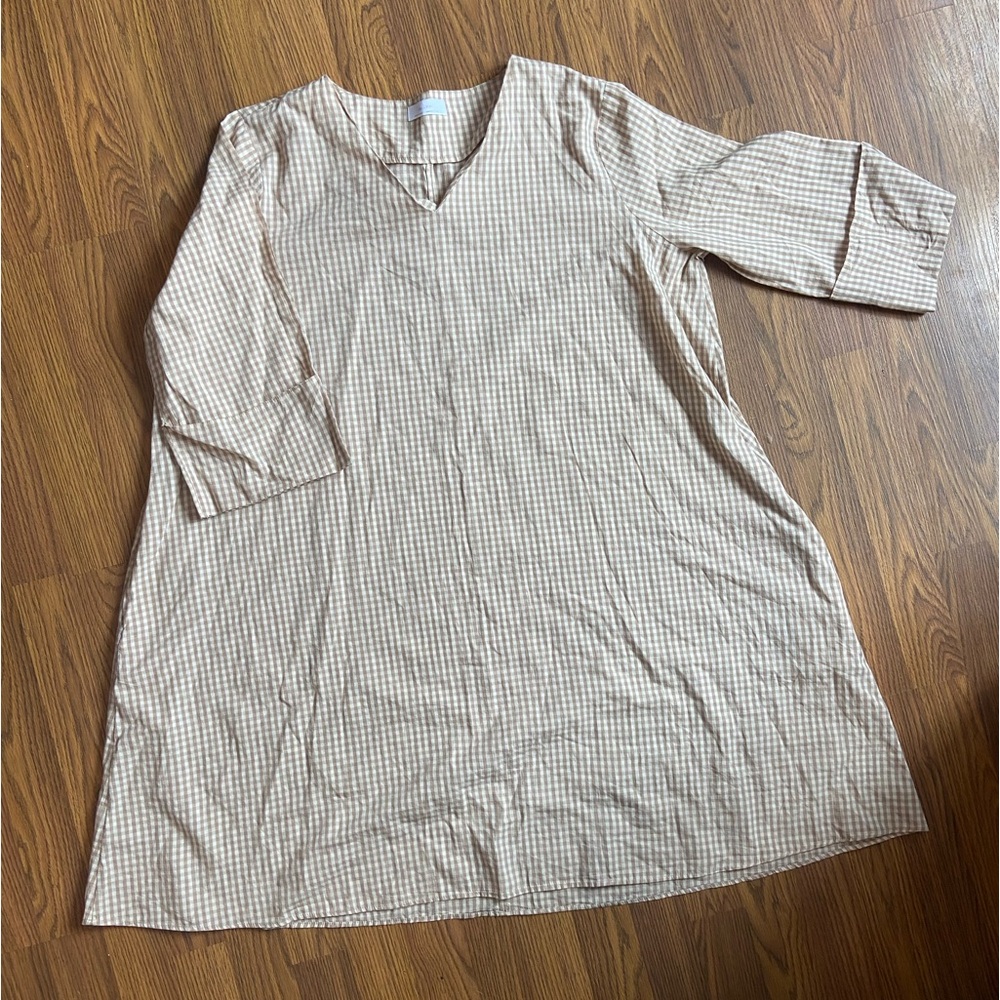 Oak & Fort Gingham Dress / Large